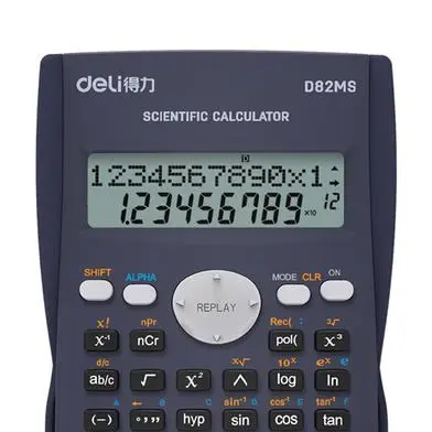 Deli - ED82MS Auto/Manual Power Off, Dual Power Scientific Calculator – View 2